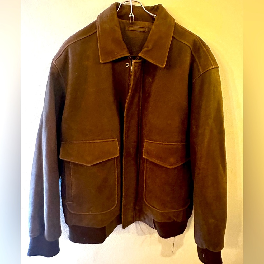 Men’s Roundtree & Yorke Leather Jacket Size XLT